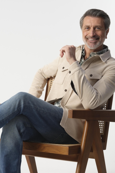 Campbell ecru heren overhemd | Sfeerbeeld, In situatie