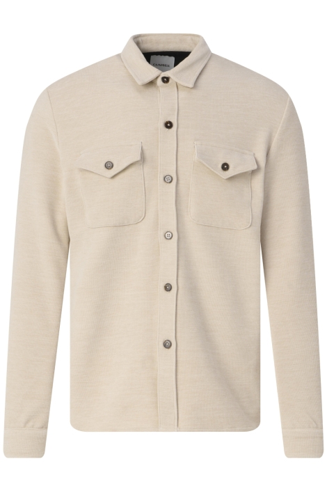 Campbell ecru heren overhemd | Vooraanzicht