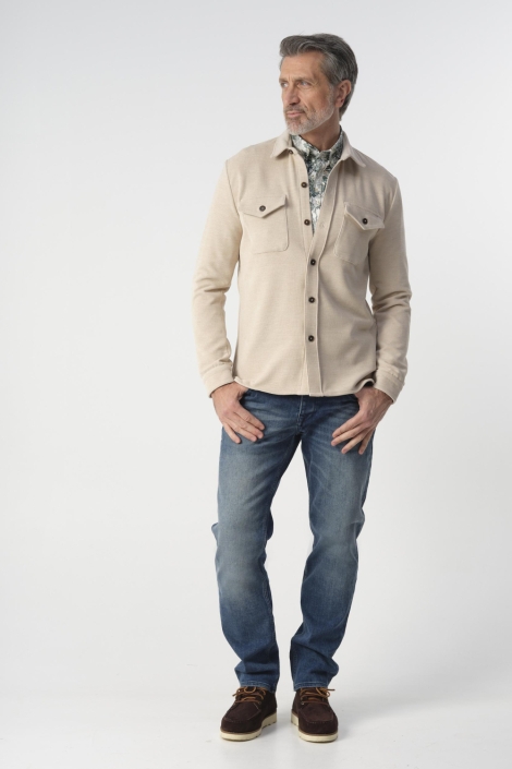 Campbell ecru heren overhemd | Model