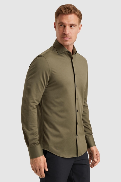 Vanguard groene heren overhemd | Model zijaanzicht