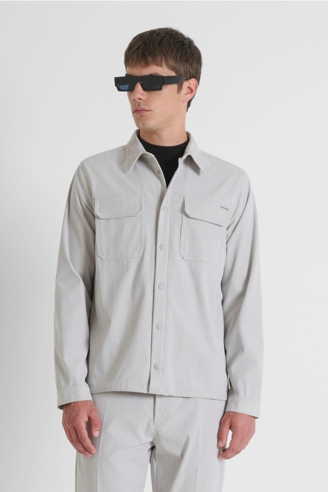 Antony Morato grijze heren overhemd | Model vooraanzicht