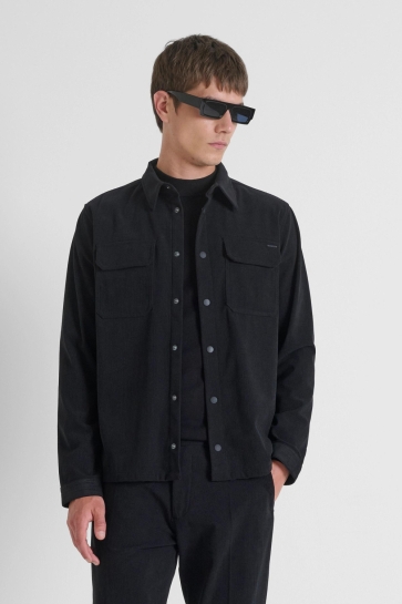Antony Morato Overhemd CORDUROY OVERHEMD MMSL00765 FA300027 9000 BLACK