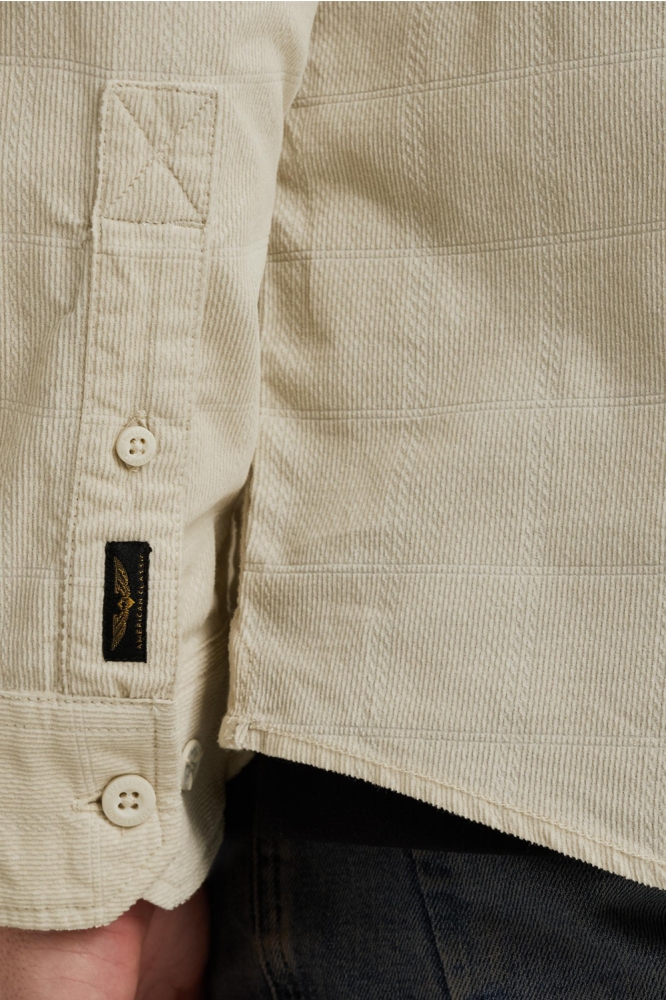 PME legend ecru heren overhemd | Close up