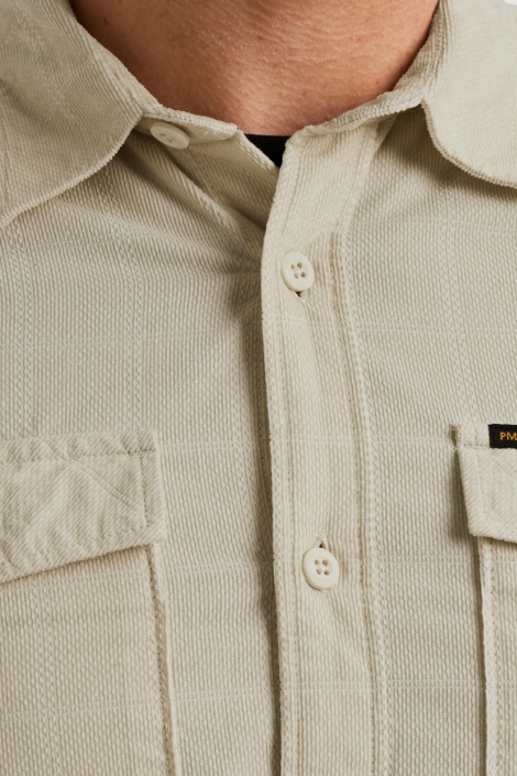 PME legend ecru heren overhemd | Kleurstaal