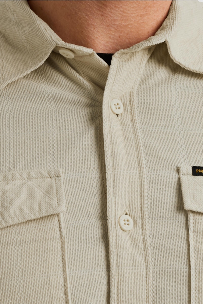 PME legend ecru heren overhemd | Kleurstaal