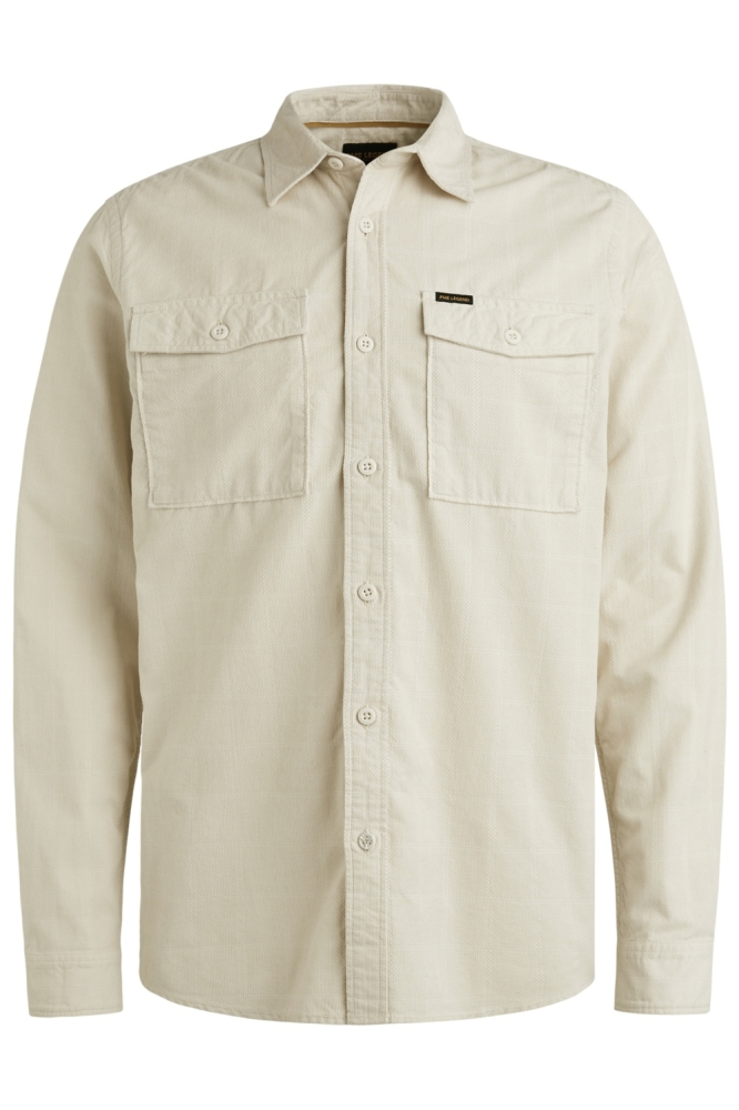 PME legend ecru heren overhemd | Vooraanzicht
