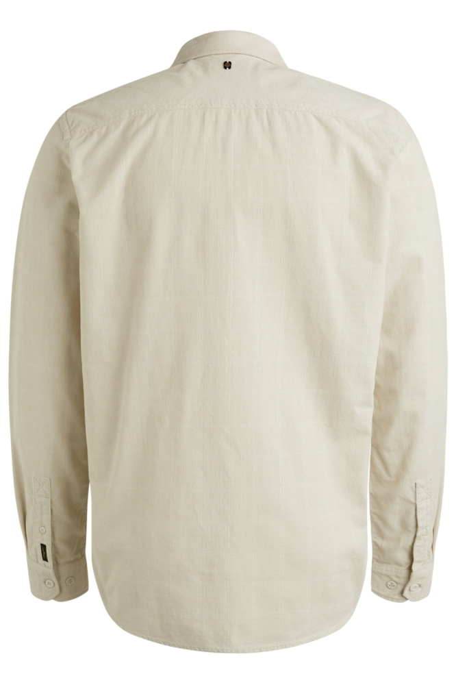 PME legend ecru heren overhemd | Achteraanzicht