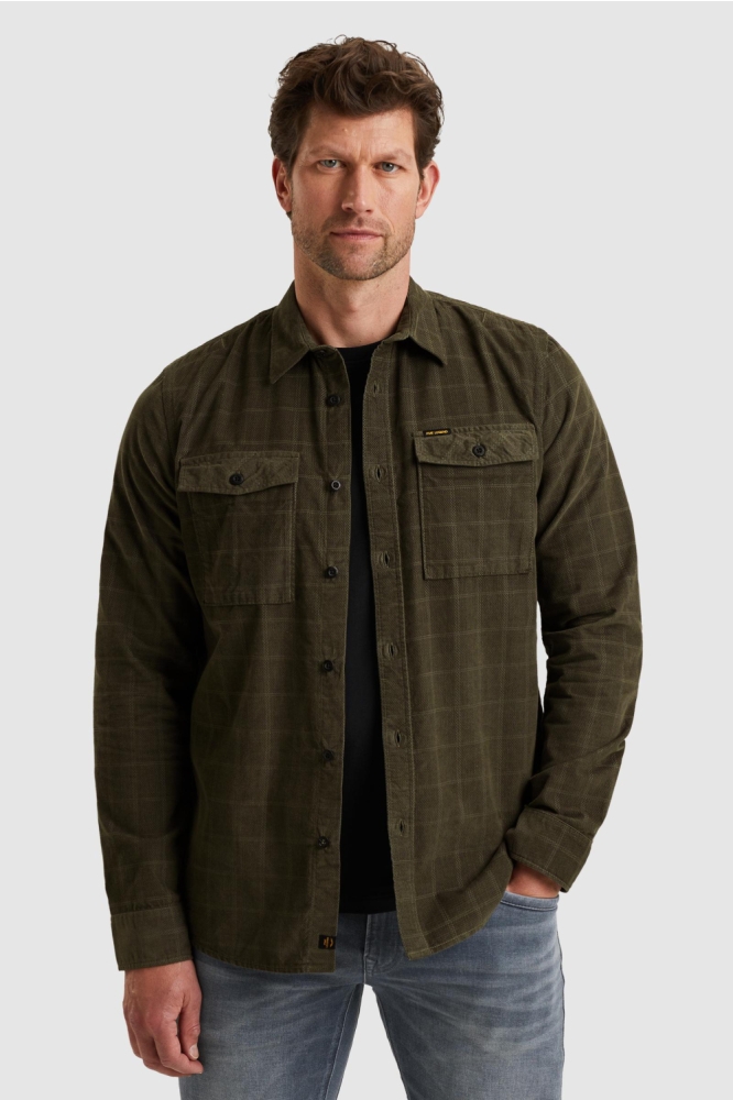 PME legend groene heren overhemd | Model vooraanzicht
