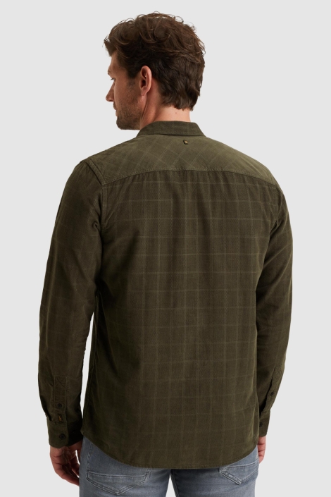 PME legend groene heren overhemd | Model achteraanzicht