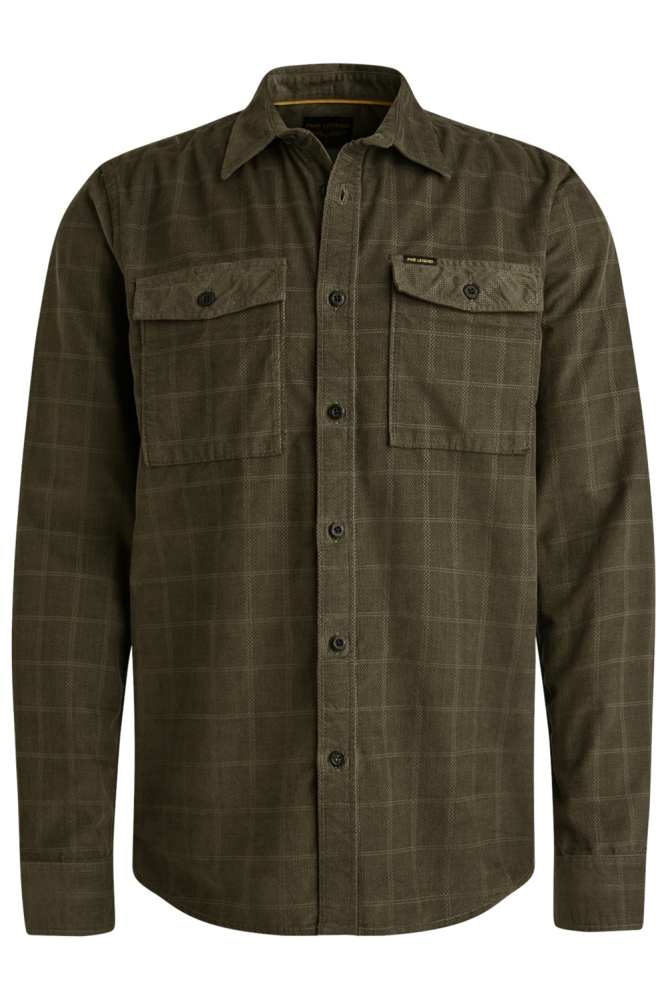 PME legend groene heren overhemd | Vooraanzicht