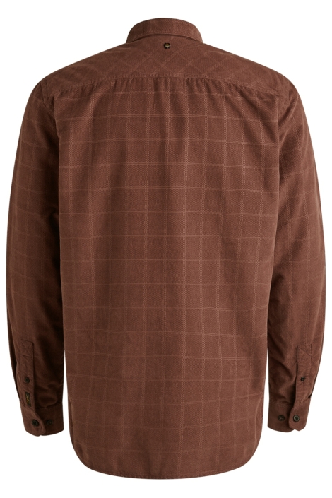 PME legend bruine heren overhemd | Achteraanzicht