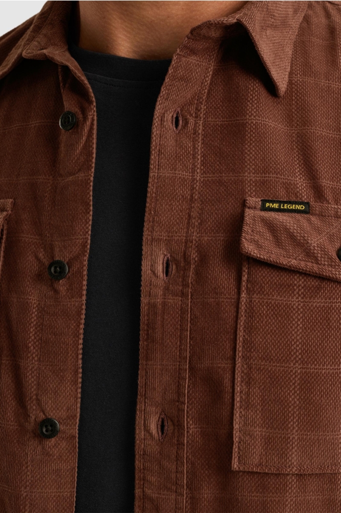 PME legend bruine heren overhemd | Kleurstaal