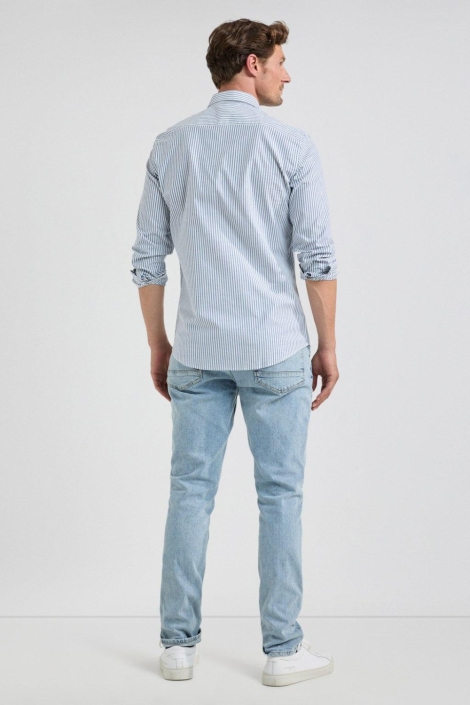 McGregor blauwe heren overhemd | Model achteraanzicht