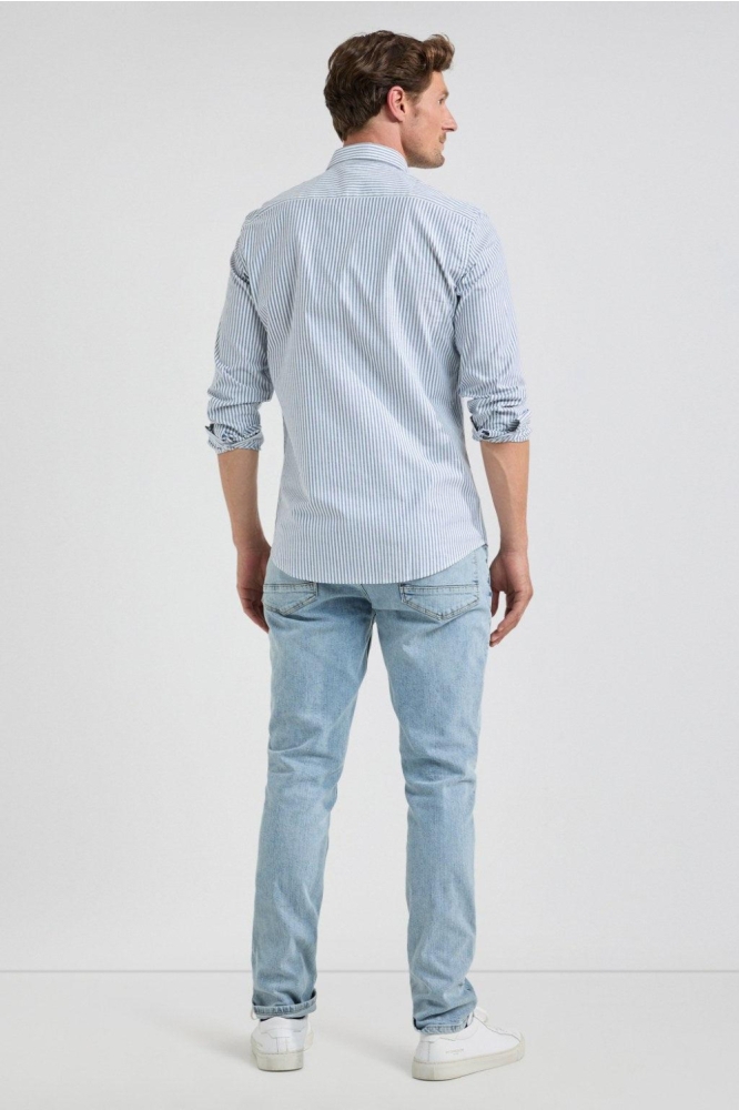 McGregor blauwe heren overhemd | Model achteraanzicht