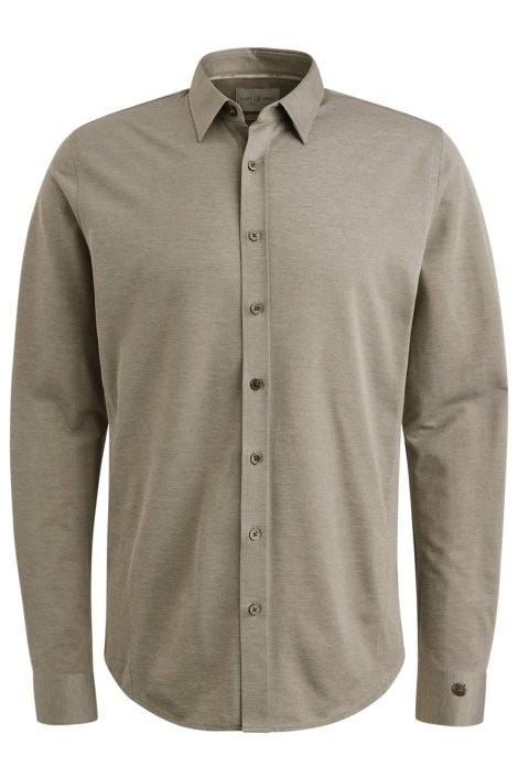 Cast Iron bruine heren overhemd | Vooraanzicht