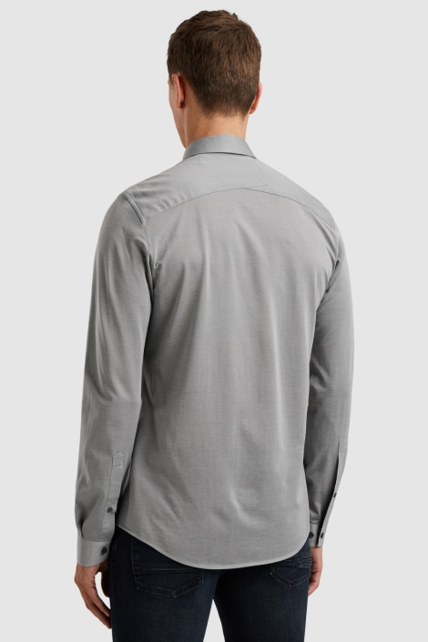 Cast Iron blauwe heren overhemd | Model achteraanzicht