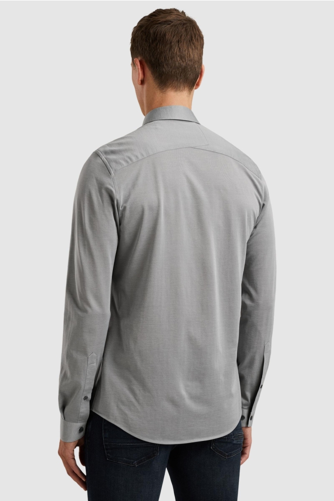 Cast Iron blauwe heren overhemd | Model achteraanzicht