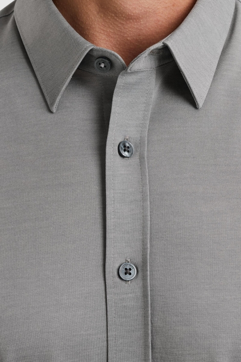 Cast Iron blauwe heren overhemd | Close up