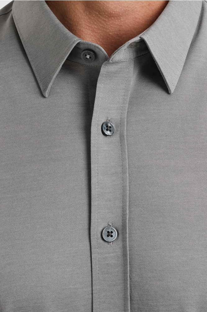 Cast Iron blauwe heren overhemd | Close up