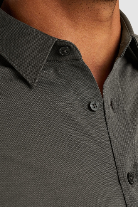 Cast Iron grijze heren overhemd | Close up