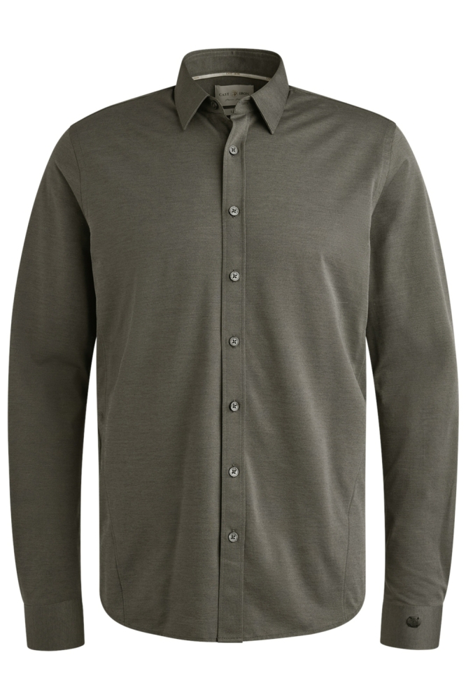 Cast Iron grijze heren overhemd | Vooraanzicht
