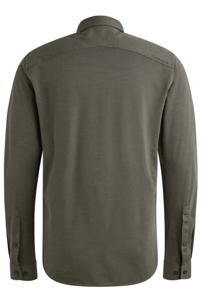 Cast Iron grijze heren overhemd | Achteraanzicht