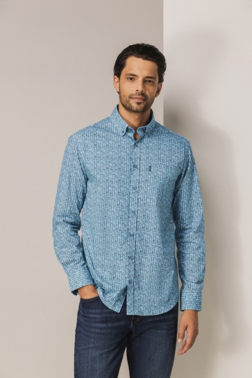 State of Art Overhemd POPLIN OVERHEMD MET GEOMETRISCHE PRINT 21425275 5611