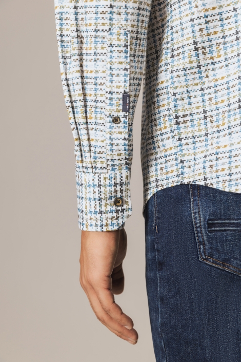 State of Art blauwe heren overhemd | Close up