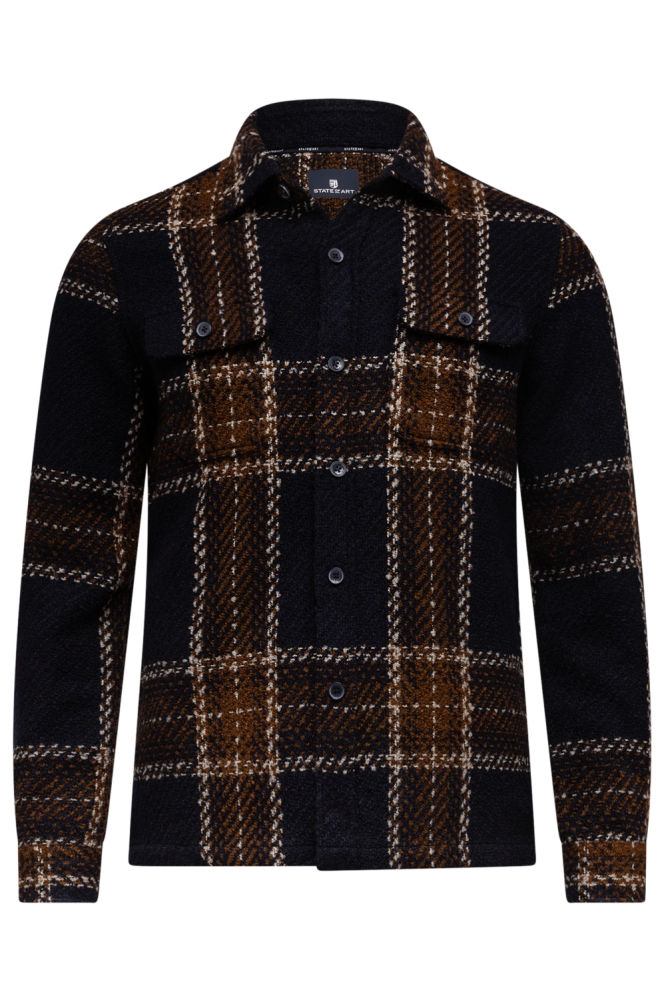 State of Art blauwe heren overhemd | Vooraanzicht