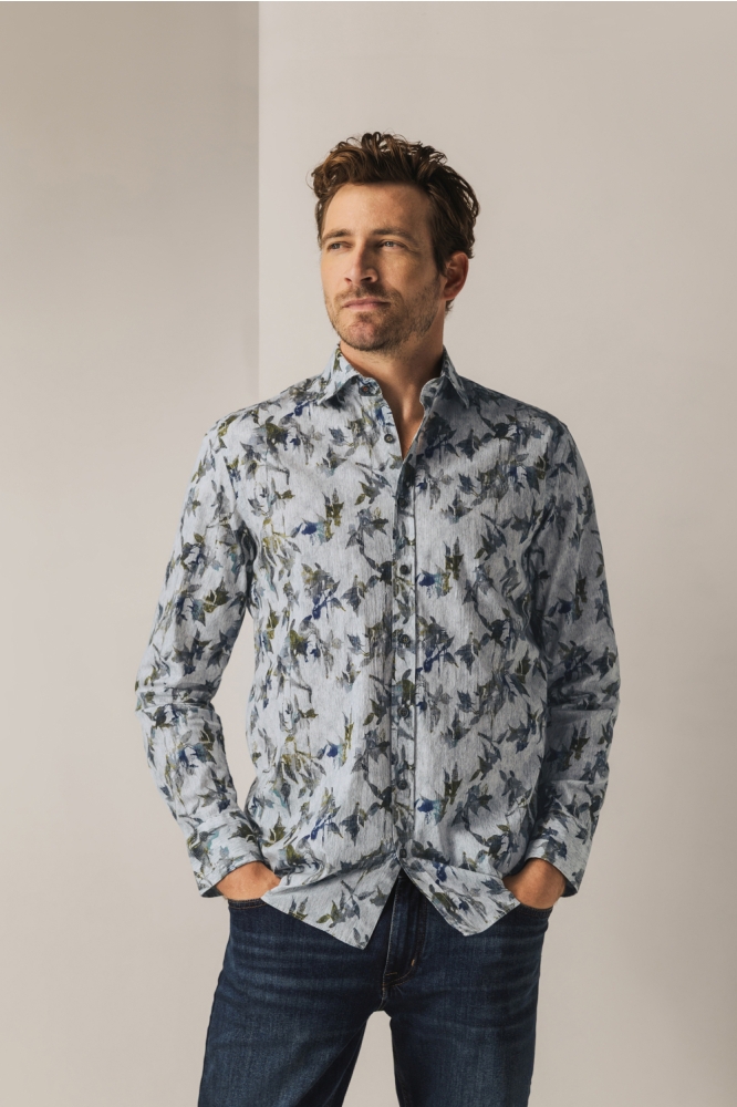 State of Art groene heren overhemd | Model vooraanzicht