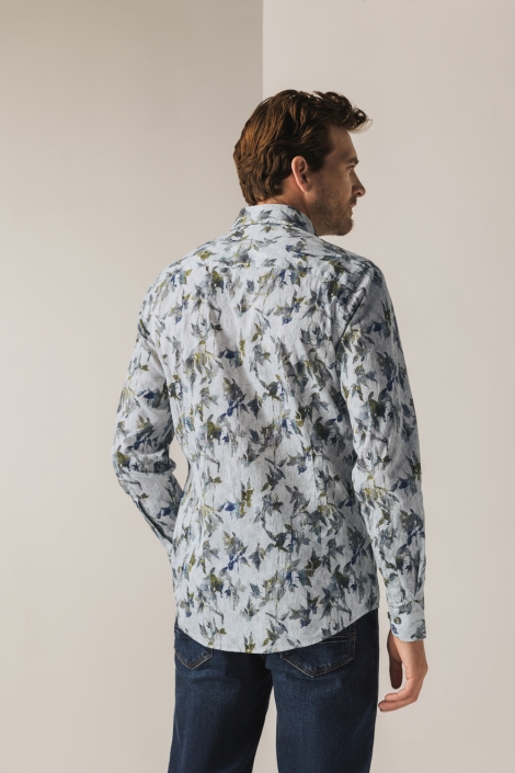 State of Art groene heren overhemd | Model achteraanzicht