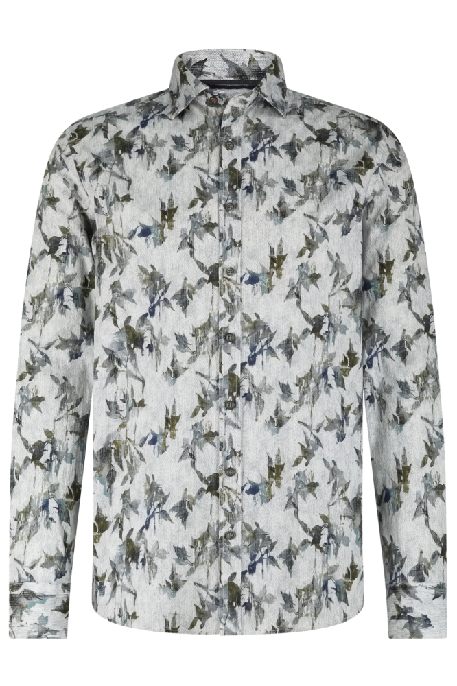 State of Art groene heren overhemd | Vooraanzicht