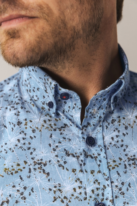 State of Art blauwe heren overhemd | Kleurstaal