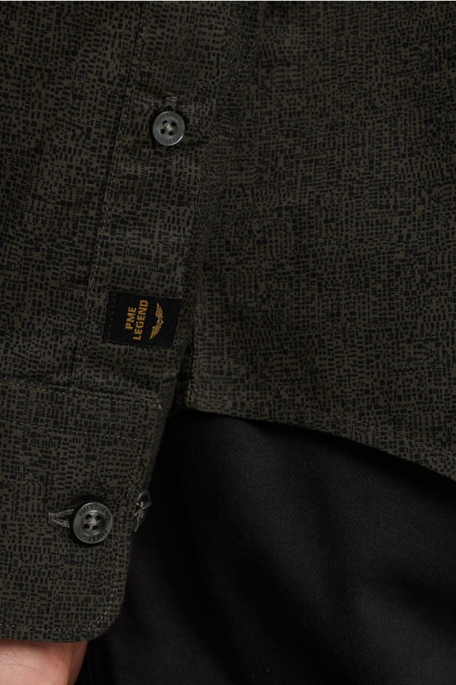 PME legend groene heren overhemd | Close up