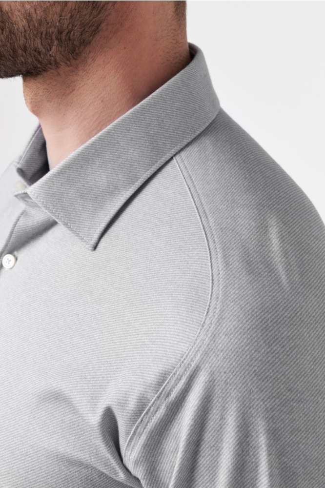 Desoto beige heren overhemd | Close up