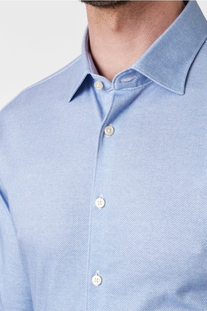 Desoto blauwe heren overhemd | Close up