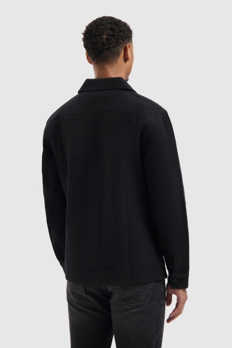 Pure Path zwarte heren overhemd | Model achteraanzicht