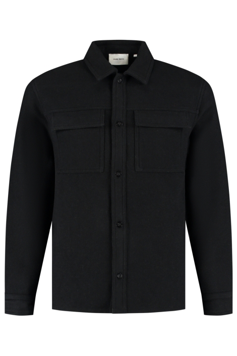 Pure Path zwarte heren overhemd | Vooraanzicht