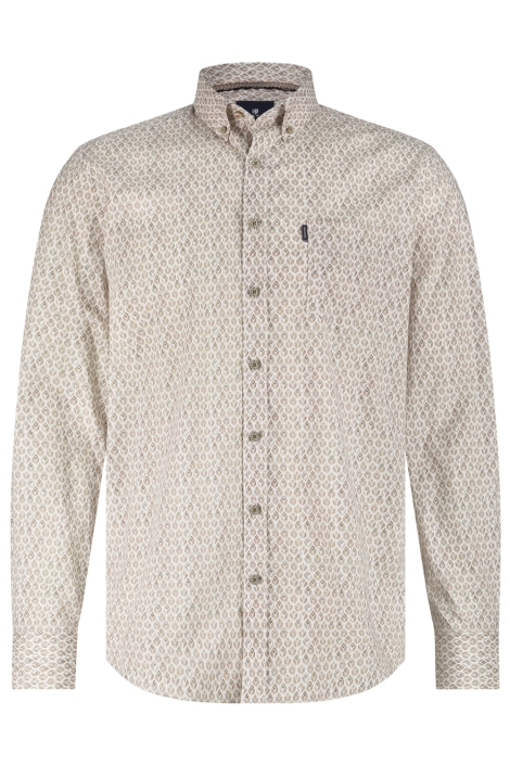 State of Art beige heren overhemd | Vooraanzicht