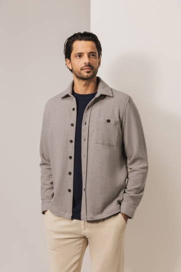 State of Art GEMELEERD OVERSHIRT MET VISGRAAT STRUCTUUR 22125293 8600
