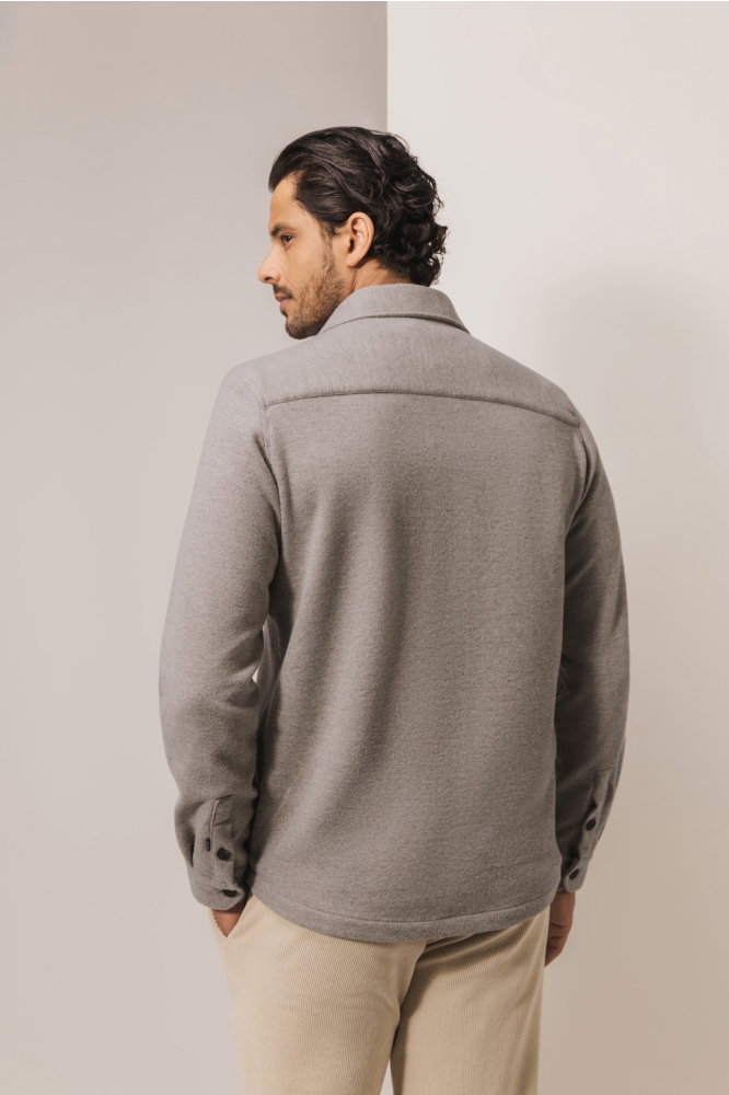 State of Art zand heren overhemd | Model achteraanzicht