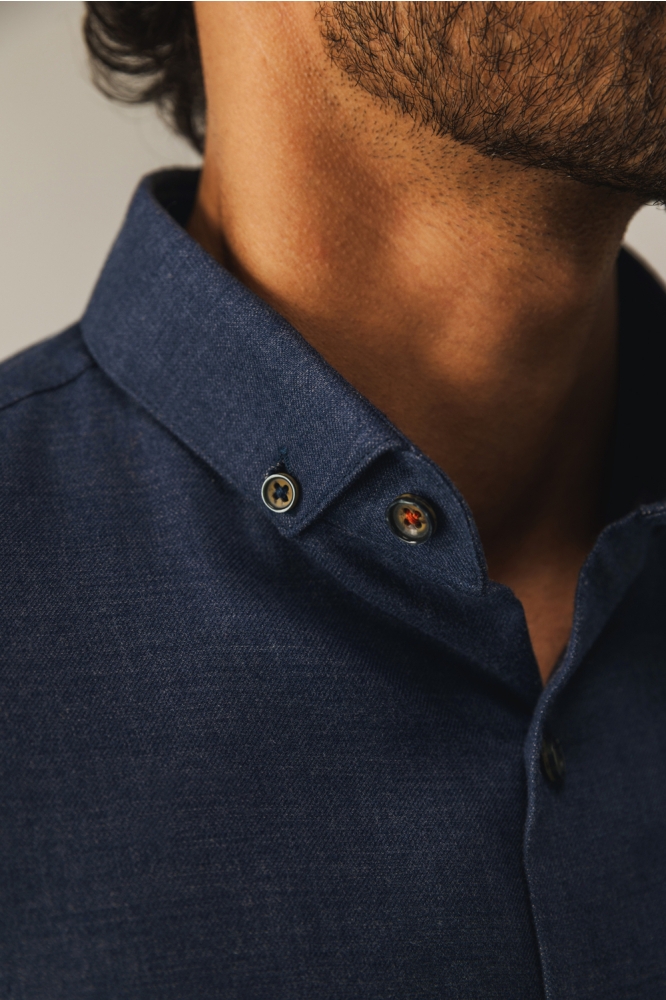 State of Art blauwe heren overhemd | Close up