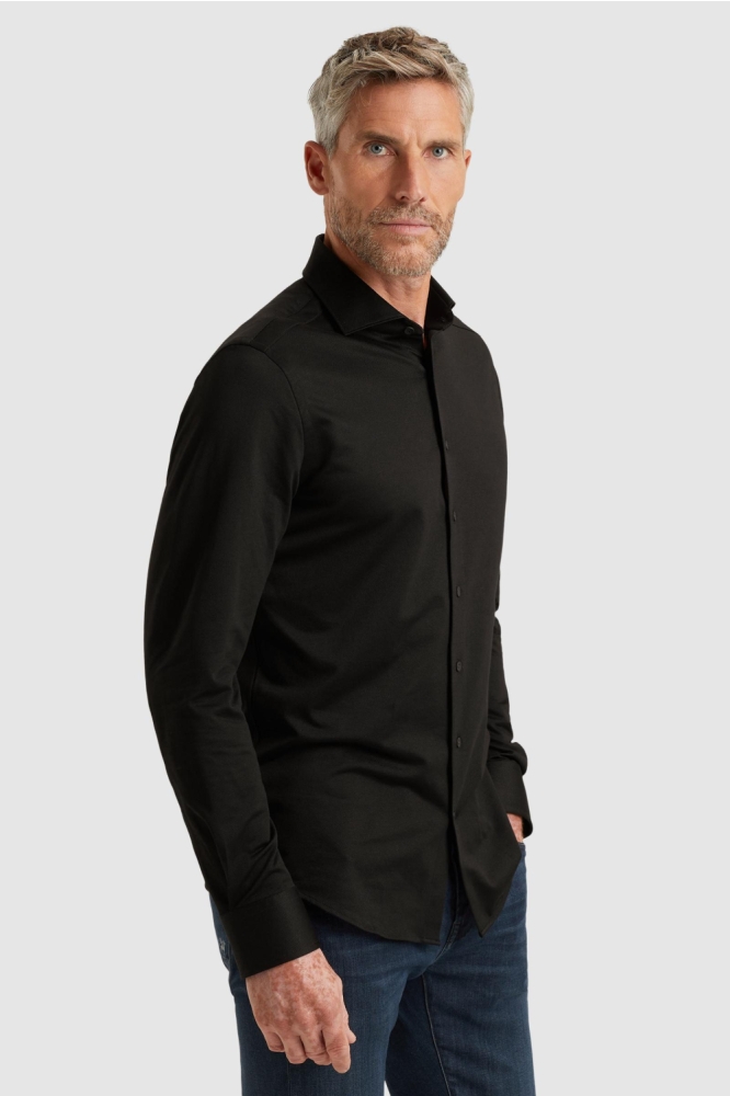 Vanguard zwarte heren overhemd | Model zijaanzicht