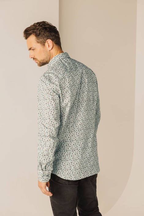 State of Art witte heren overhemd | Model achteraanzicht