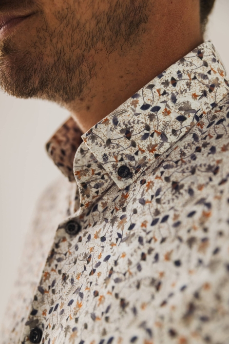 State of Art beige heren overhemd | Close up