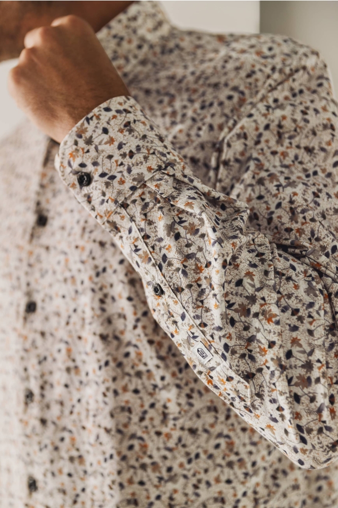 State of Art beige heren overhemd | Kleurstaal