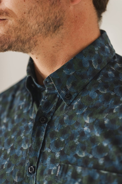 State of Art blauwe heren overhemd | Close up