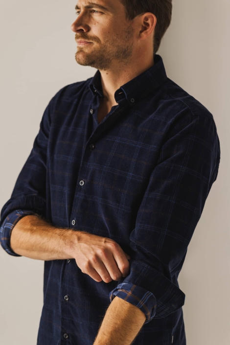 State of Art blauwe heren overhemd | Close up