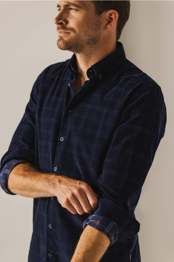 State of Art blauwe heren overhemd | Close up