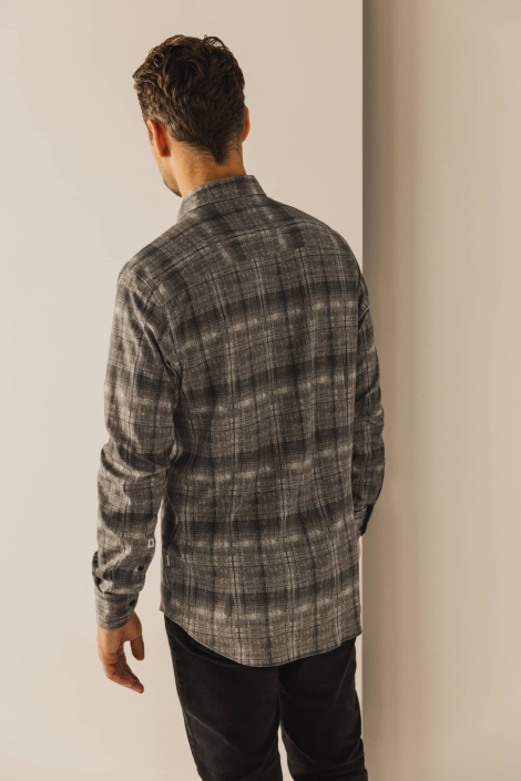 State of Art beige heren overhemd | Model achteraanzicht